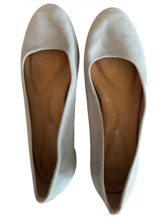 ANTONIO MELANI Shoes - ANTONIO MELANI Light Gray Leather Ballet Flats